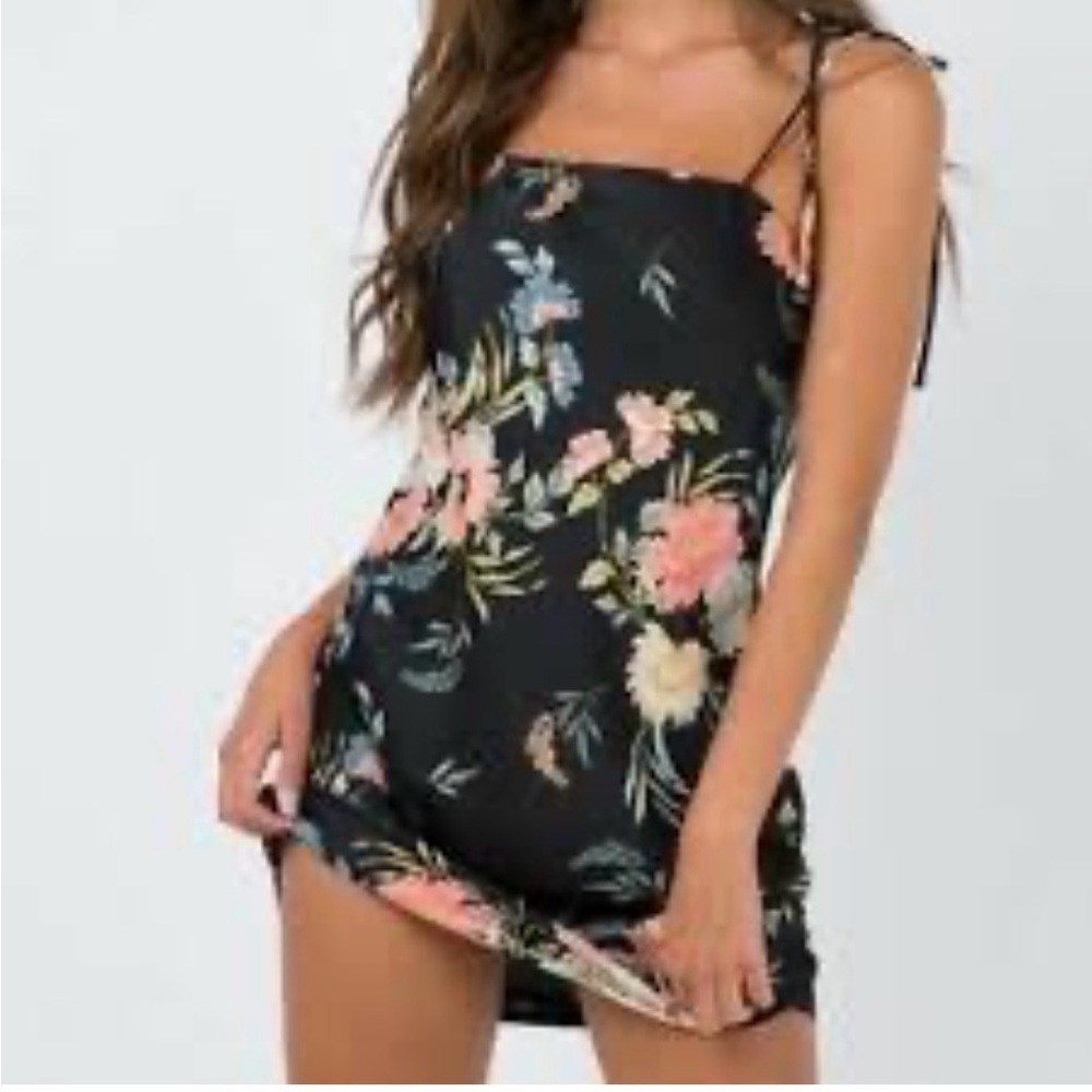 Princess Polly Black Floral Dress